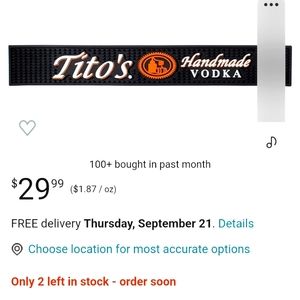 2 Tito's Handmade Vodka Mat's